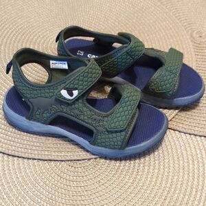 Carter's Green and Blue Sporty Sandals with Adjustable Straps